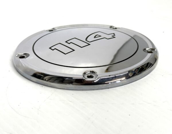 CH46 (2) OEM Harley M8 114 Chrome Derby Cover 25700896 18-24 Softail