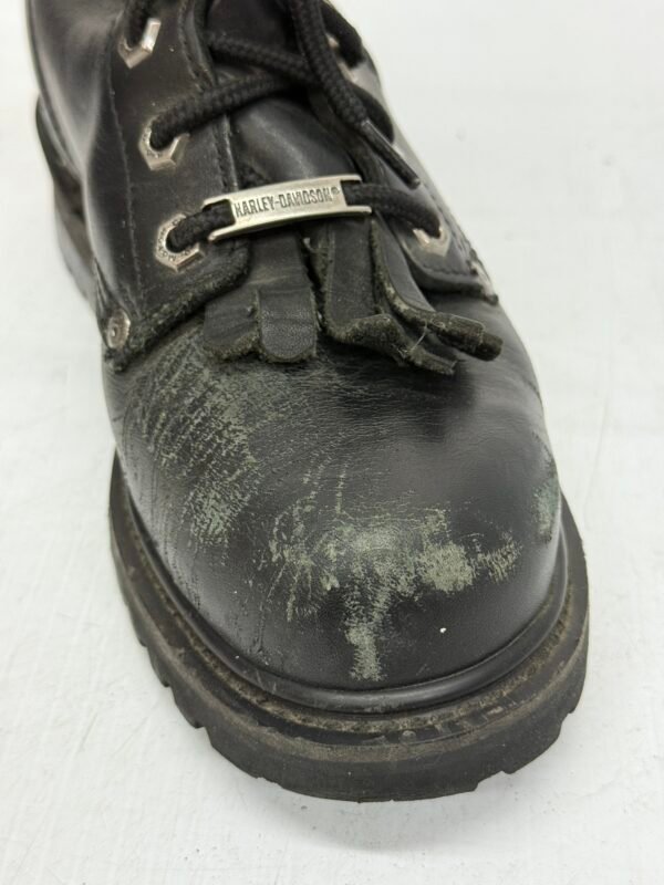 CH476 (10) Harley Davidson Black Leather Motorcycle Boots Size 8 82041