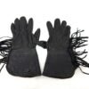 Leather Motorcycle Gloves Gauntlet Fringed