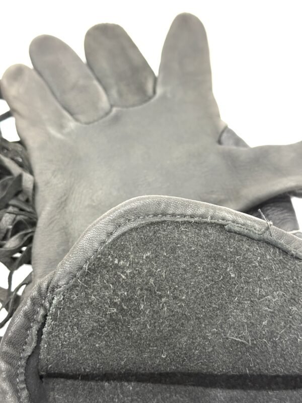 Leather Motorcycle Gloves Gauntlet Fringed