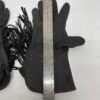 Leather Motorcycle Gloves Gauntlet Fringed