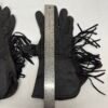 Leather Motorcycle Gloves Gauntlet Fringed
