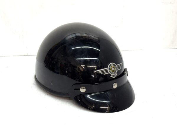 Vintage Harley Davidson Black Half Helmet Large