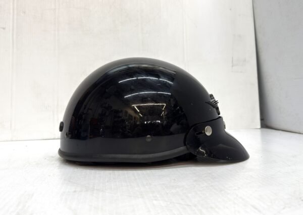 Vintage Harley Davidson Black Half Helmet Large