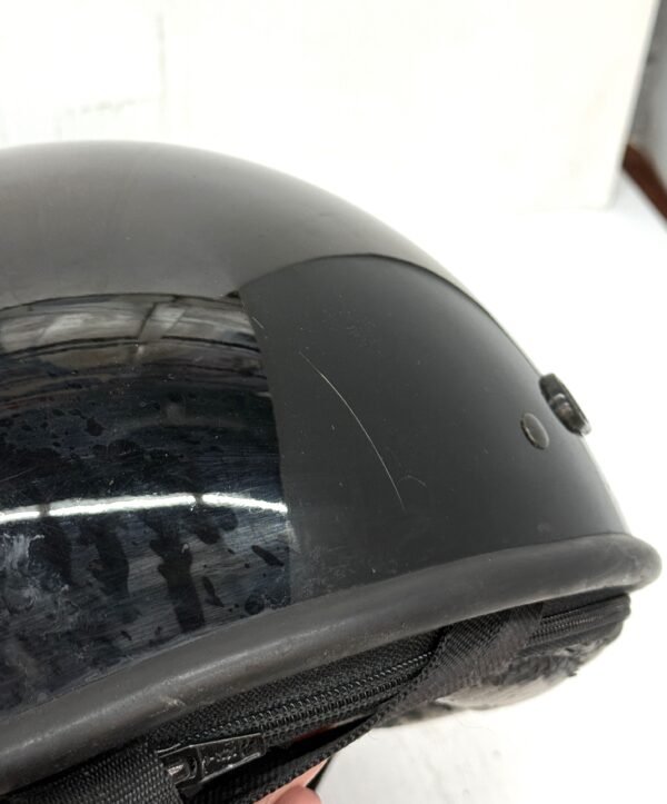 Vintage Harley Davidson Black Half Helmet Large