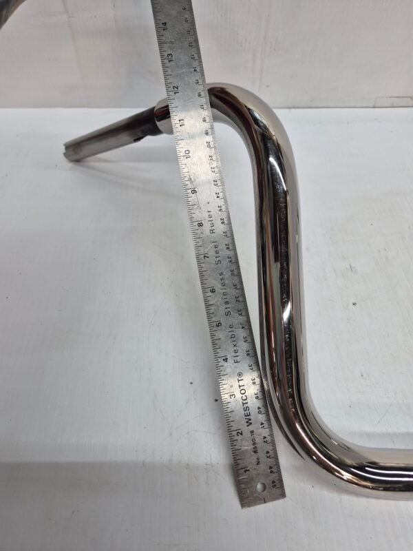 Harley 1.25" Handlebar 12" Rise, 30" Width Chrome for Fat Boy