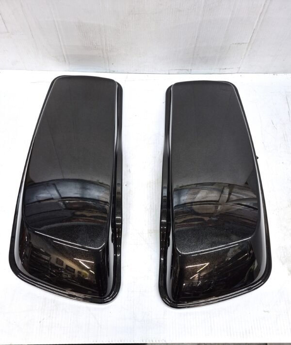 Upper Saddlebag Lids Saddle Bag Cover Black Quartz Set for Harley 2014-2024
