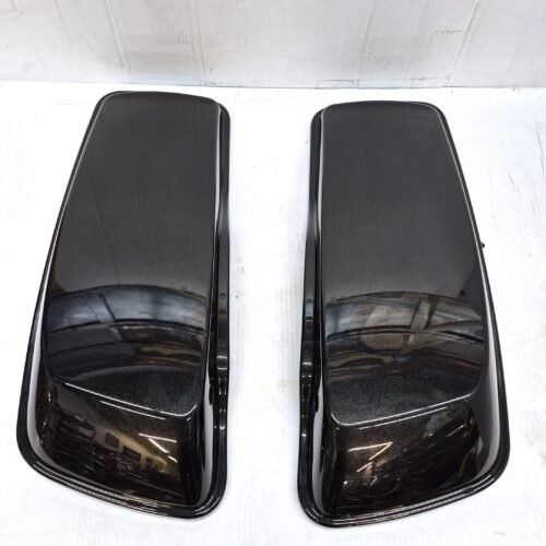 Upper Saddlebag Lids Saddle Bag Cover Black Quartz Set for Harley 2014-2024