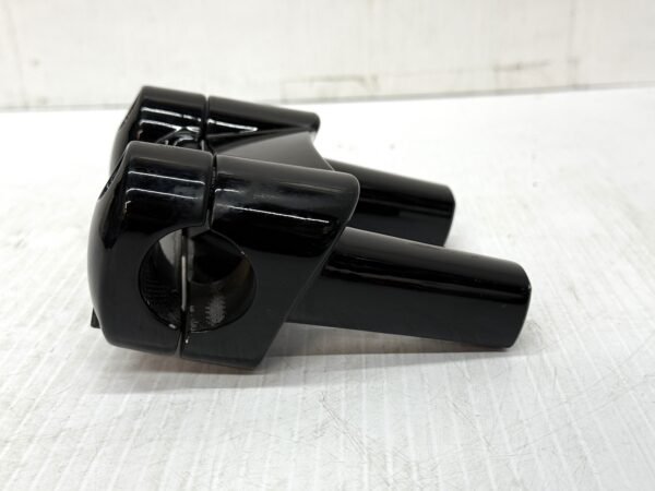1.25" Handlebar Risers 3" and Top Clamp Black for 00-17 Dyna Fat Bob