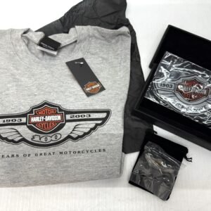 CH538 (1) Harley 100th Anniversary Commemorative Ride Home Kit T-short Patch Pin Size: Small