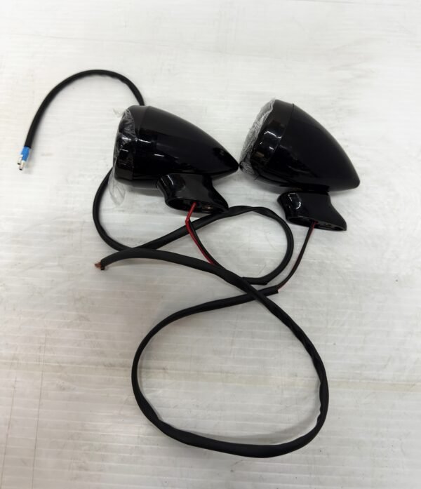 CH552 (1) Rear Motorcycle Turn Signals Black/Smoke