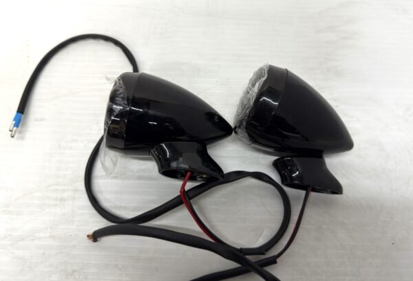 CH552 (2) Rear Motorcycle Turn Signals Black/Smoke