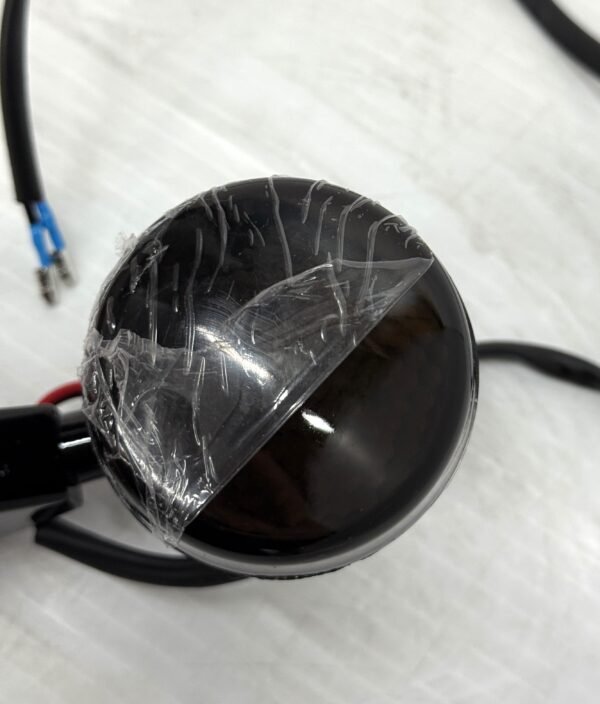 CH553 (2) Front Motorcycle Fork Turn Signal Black/Smoke