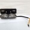 Motorcycle LED Tail Light Turn Signals Black with License Plate Bracket Universal Fit