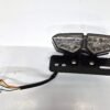 Motorcycle LED Tail Light Turn Signals Black with License Plate Bracket Universal Fit