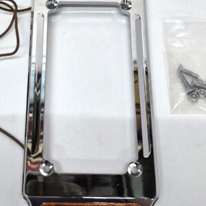 CH601 (1) Motorcycle License Plate Frame with Amber Lights 11-122