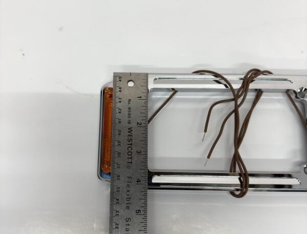 Motorcycle License Plate Frame with Amber Lights 11-122