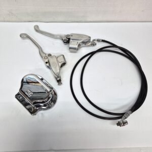 CH627 (1) Performance Machine Contour Hydraulic Clutch and Brake Master Cylinder Polished & Braided Clutch Hose & Acuator
