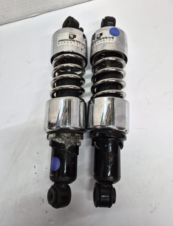 Progressive Suspension 12" 412-4049 Shocks Chrome for 04-15 Harley Sportster Dyna
