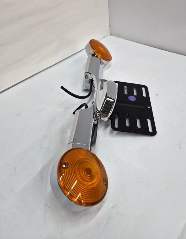 CH635 (3) Chrome Rear Lightbar With Turn Signals and License Plate Holder for 1998-2009 Touring