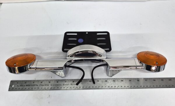 CH635 (5) Chrome Rear Lightbar With Turn Signals and License Plate Holder for 1998-2009 Touring