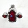 Cycle Standard Tombstone LED Taillight w/ Red Turn Signals - Red Lens