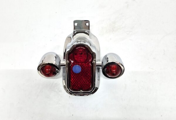 Cycle Standard Tombstone LED Taillight w/ Red Turn Signals - Red Lens