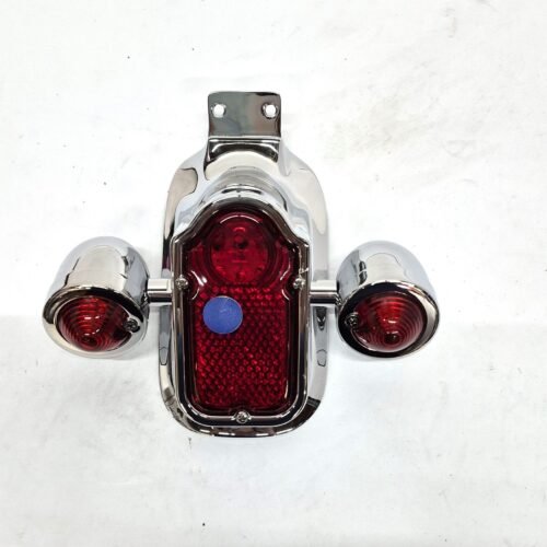 Cycle Standard Tombstone LED Taillight w/ Red Turn Signals – Red Lens