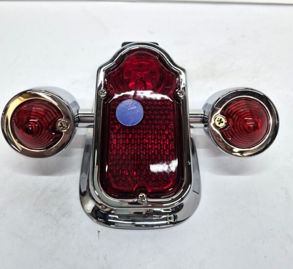 Cycle Standard Tombstone LED Taillight w/ Red Turn Signals - Red Lens