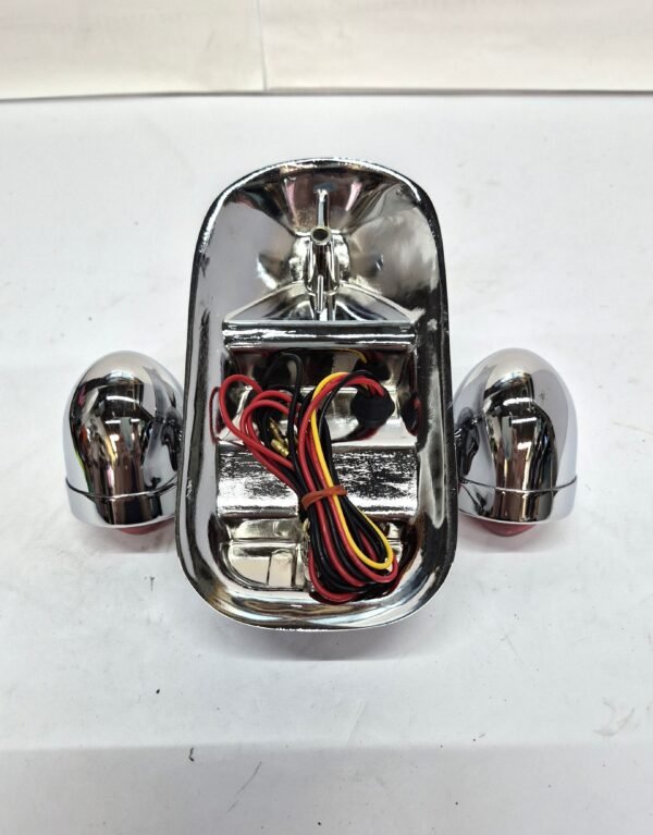 Cycle Standard Tombstone LED Taillight w/ Red Turn Signals - Red Lens