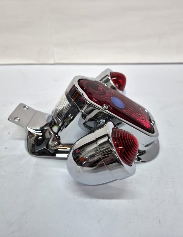 Cycle Standard Tombstone LED Taillight w/ Red Turn Signals - Red Lens