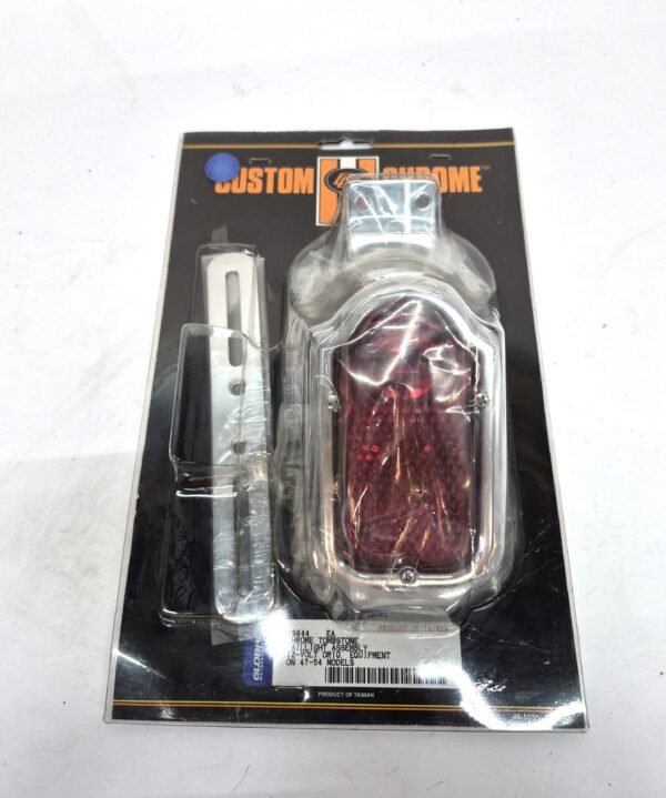 Custom Chrome Tombstone Taillight Assembly 19644 12V 47-54 Models