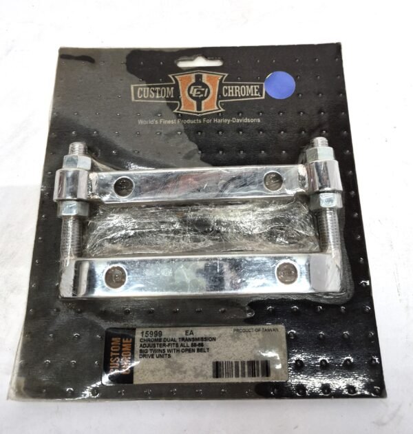 Custom Chrome Dual Transmission Adjuster 15999 for 58-86 Big Twins with Open Belt Drive Units