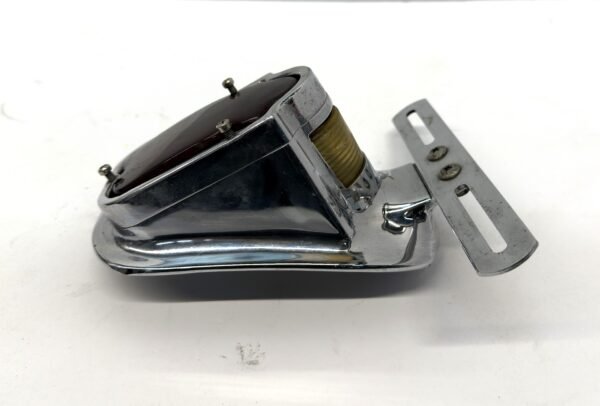 CH665 (3) Chrome Red Tombstone Brake Tail Light Signal for Knucklehead Panhead