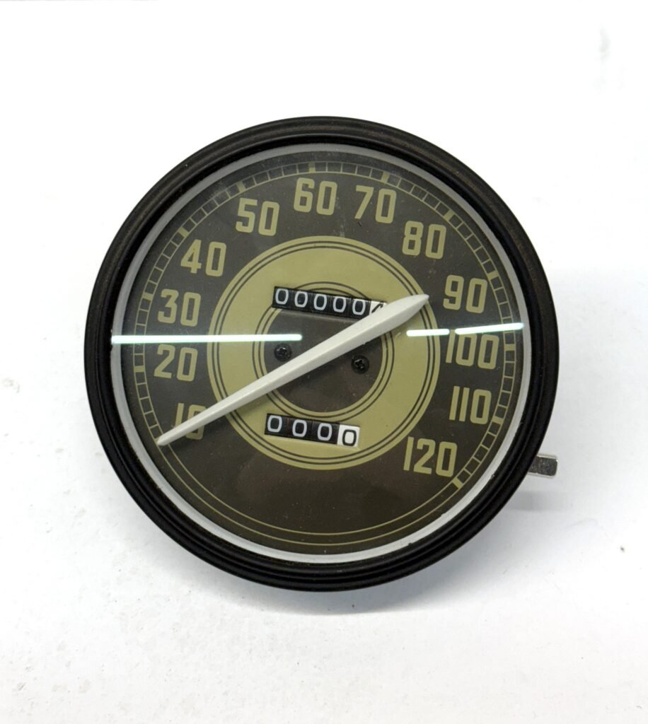 "Military" Face 2:1 ratio Speedometer 1941 - 1945 Harley Knuckle UL 45 WLA WLC