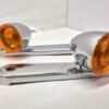 OEM Harley Front Turn Signals Parking Lights Amber Lens Set 68000037 68000036 14-23 Touring