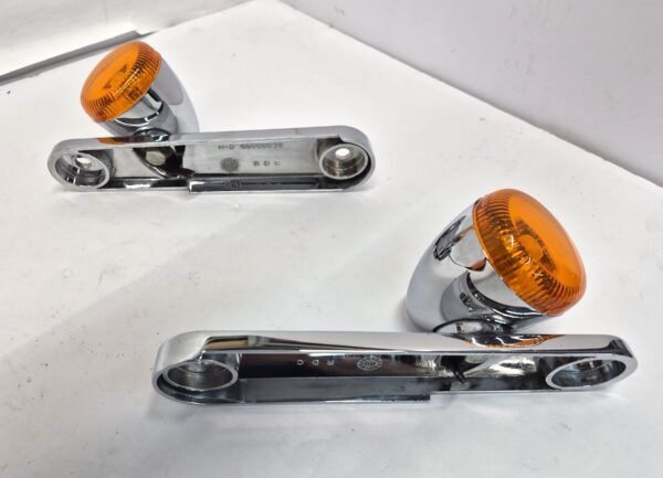 OEM Harley Front Turn Signals Parking Lights Amber Lens Set 68000037 68000036 14-23 Touring