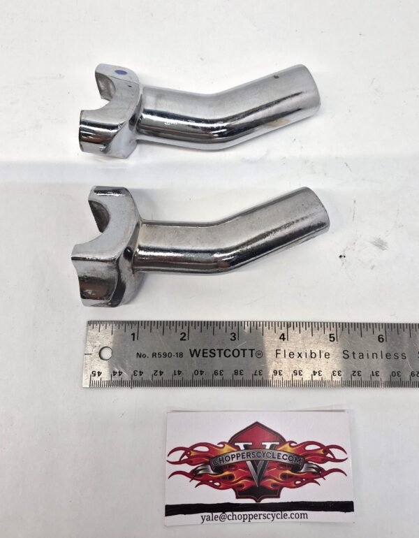 CH722 (4) Harley 1" Handlebar Pullback Risers Chrome