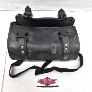 Black Leather Motorcycle Bag