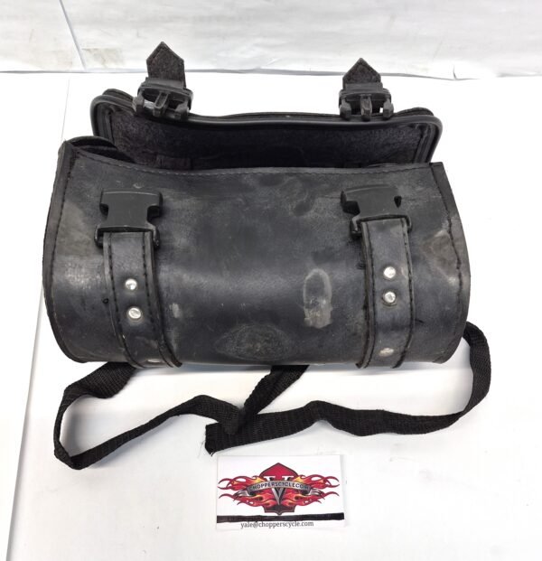 Black Leather Motorcycle Bag