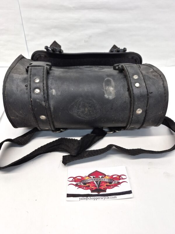 Black Leather Motorcycle Bag