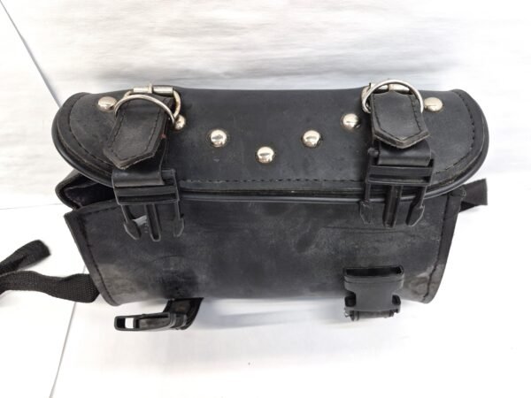 Black Leather Motorcycle Bag