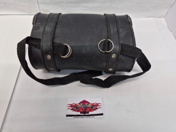 Black Leather Motorcycle Bag
