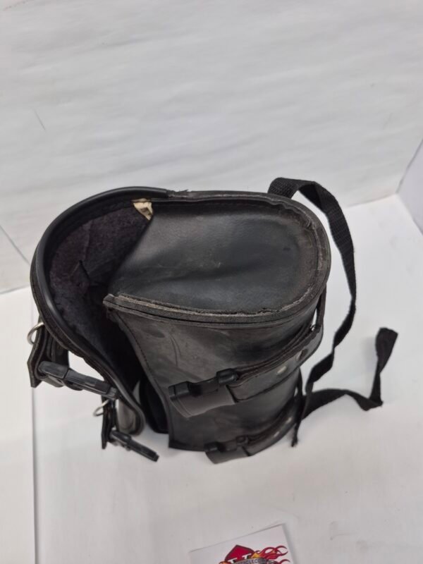 Black Leather Motorcycle Bag
