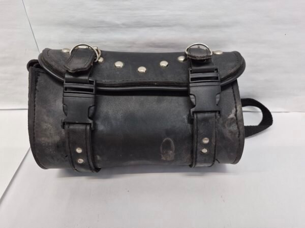 Black Leather Motorcycle Bag