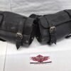 OEM Harley Handlebar/Fork Bags Black Leather 8"