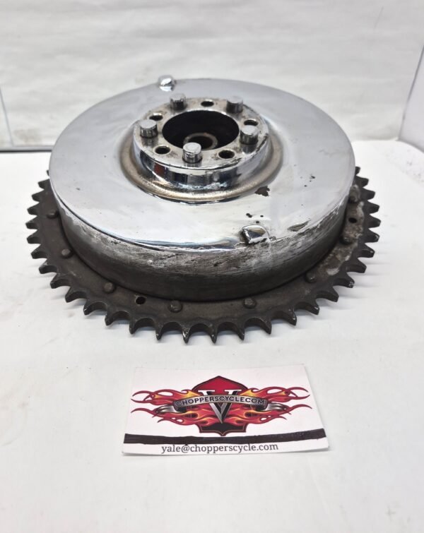 Rear Hydraulic Brake Drum Kit Chrome for Panhead Shovelhead