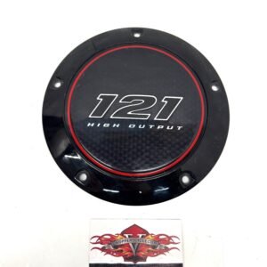 CH761 (1) 121 Derby Cover 2570074 Black Red M8 CVO Road Glide Harley