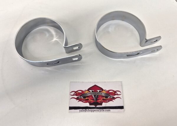 Chrome 3-1/4 Muffler Clamp for Harley Knucklehead Panhead Shovelhead Evolution