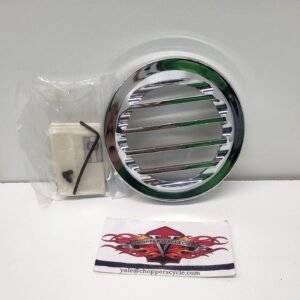 Custom Chrome Knurled Speedo or Tach Grill 37-326 for 83-94 FX, FXR, XL, Dyna Glide